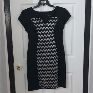 Silver and black women’s dress